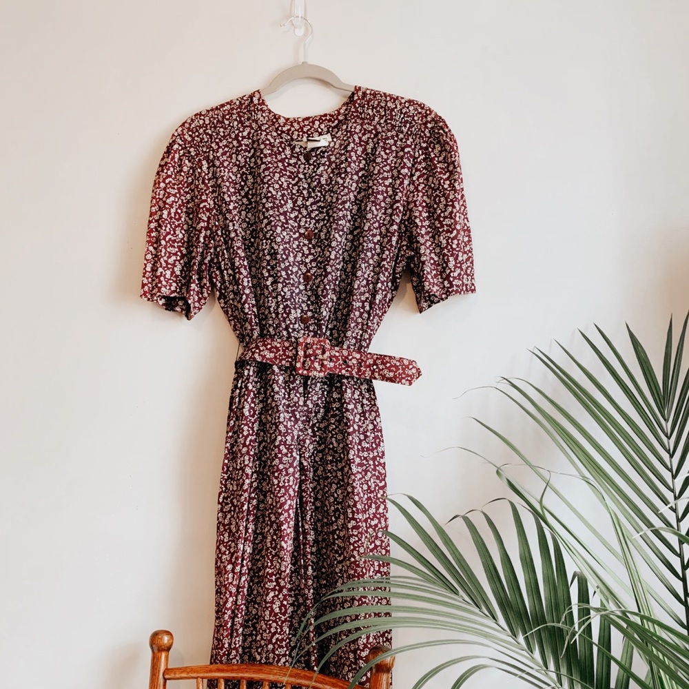 Vintage Button Up Midi-Dress